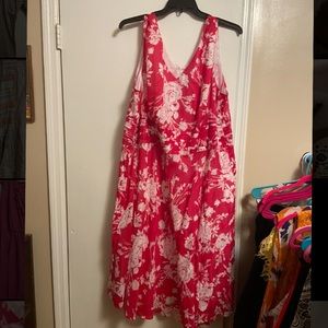 Pink floral sun dress